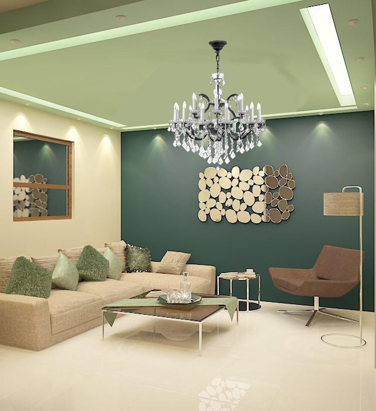 Illuminate your living room with the timeless elegance of wrought iron chandelier lights. Our collection features exquisite chandeliers adorned with crystals, combining the rustic charm of wrought iron with the dazzling allure of crystal accents. Elevate your space with the enchanting glow of iron and crystal chandeliers, perfect for adding a touch of sophistication to any room. Explore our selection of rod iron