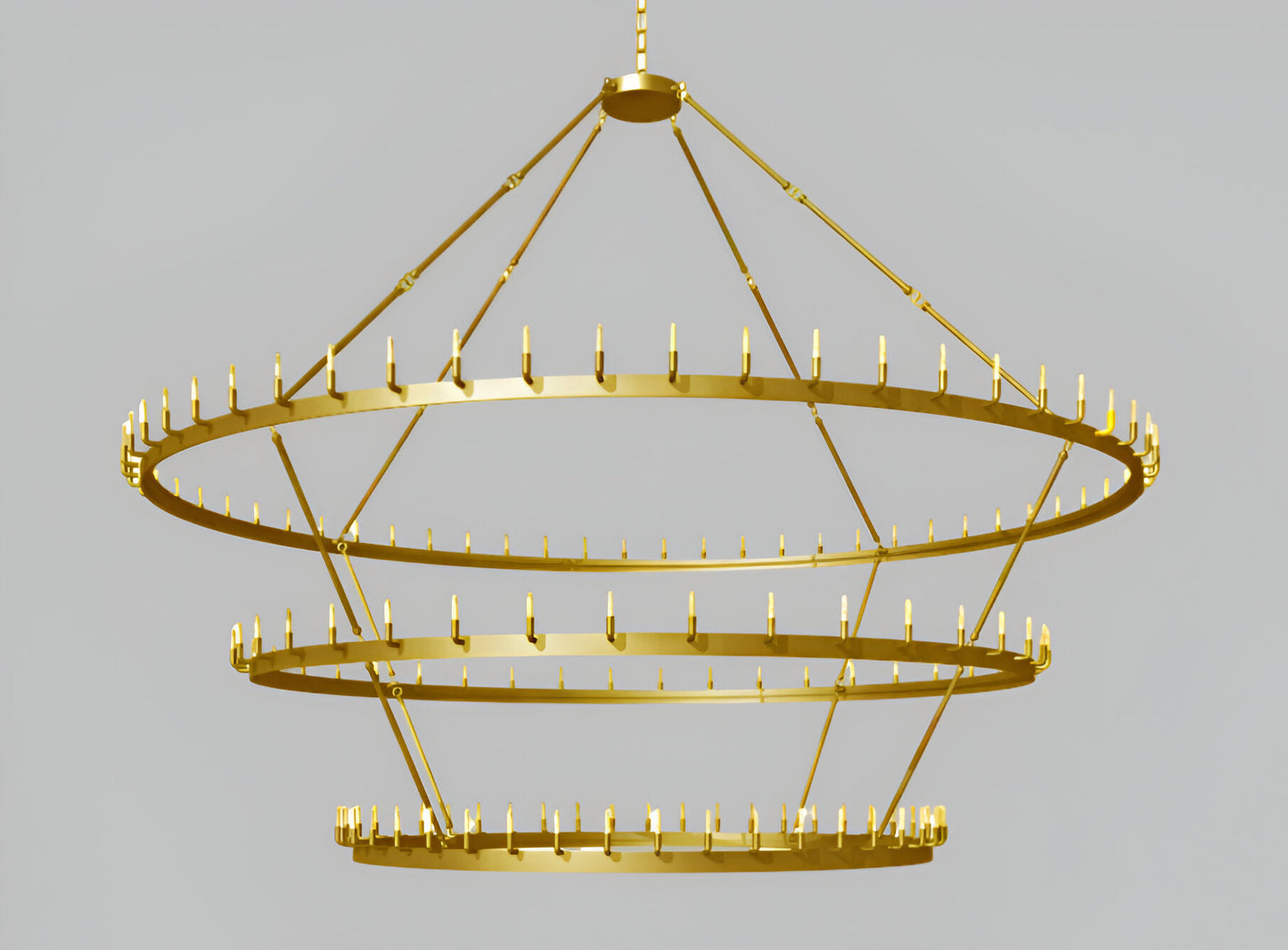 Wrought Iron Vintage Barn Metal Castile Three Tier Chandelier Chandeliers Industrial Loft Rustic Lighting W122" 