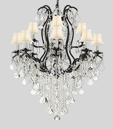 Wrought Iron Crystal Chandelier Lighting 