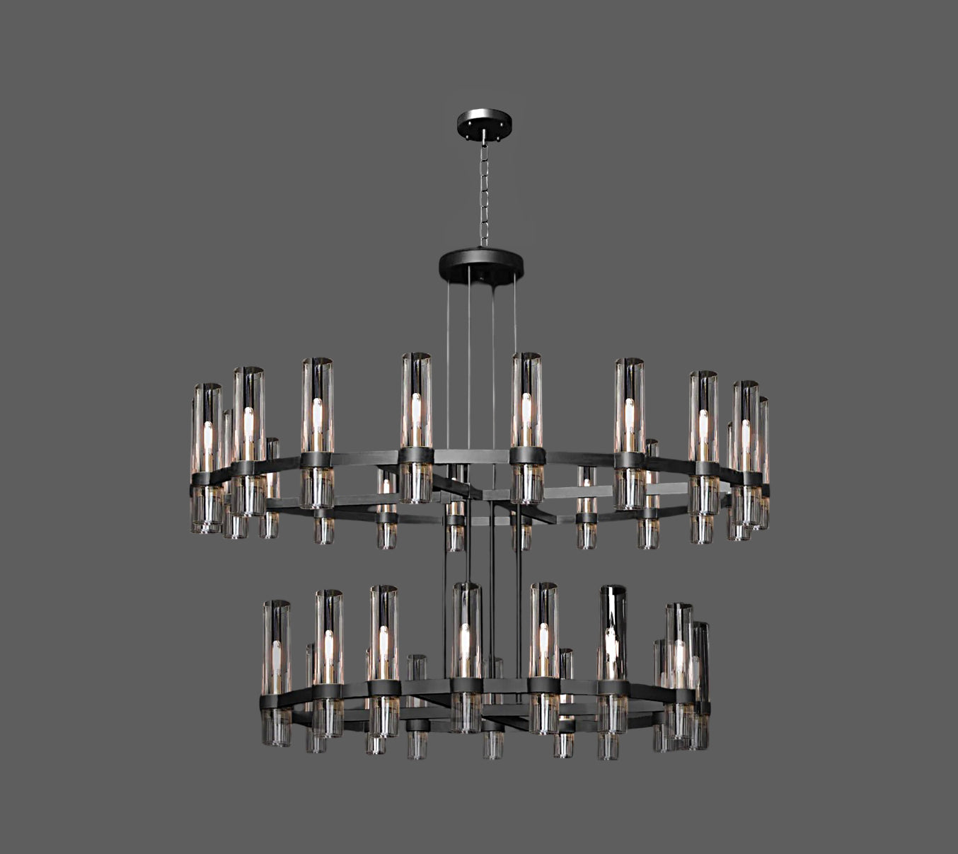 Varella Round Chandelier 60" Vintage Barn Metal Chandelier chandeliers Industrial Loft Rustic Lighting Great for the Living Room, Dining Room, Foyer and Entryway, Family Room, and more!