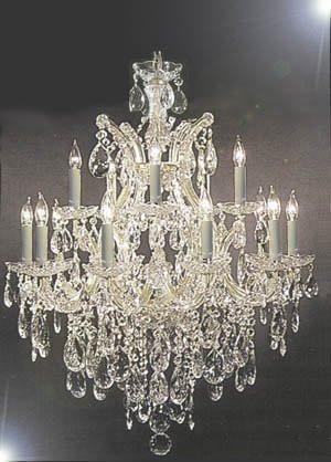 Maria Theresa chandelier with crystal chandelier with candles and crystal lighting W28" H30"