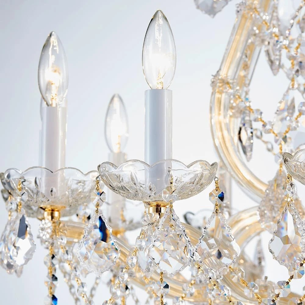 Maria Theresa Chandelier Crystal Lighting Lights Fixture Pendant Ceiling Lamp For Dining Room Entryway Living Room H38" X W37" - 200201603