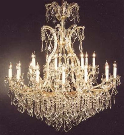 Maria teresa chandeliers antique swarovski crystal vintage  Height 52 inches, Width 46 inches