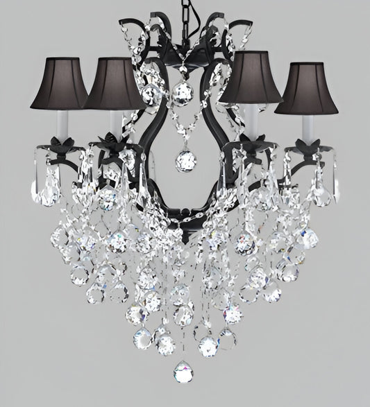 This beautiful Chandelier is trimmed with Empress Crystal (TM)