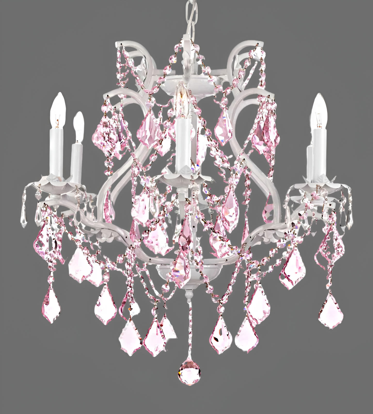 This beautiful Chandelier is trimmed with Empress Crystal(TM) A Great European Tradition. Nothing is quite as elegant as the fine crystal chandeliers that gave sparkle to brilliant evenings at palaces and manor houses across Europe.