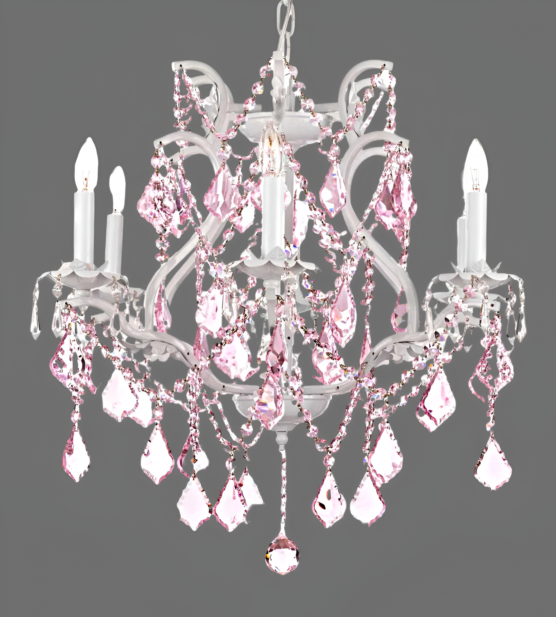 This beautiful Chandelier is trimmed with Empress Crystal(TM) A Great European Tradition. Nothing is quite as elegant as the fine crystal chandeliers that gave sparkle to brilliant evenings at palaces and manor houses across Europe.