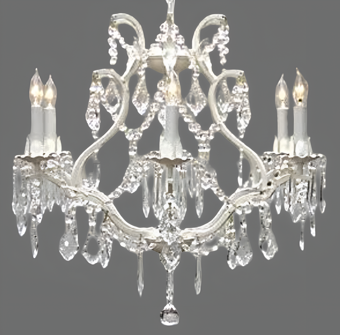 This beautiful Chandelier is trimmed with SPECTRA(tm) CRYSTAL Reliable crystal quality by Swarovski!