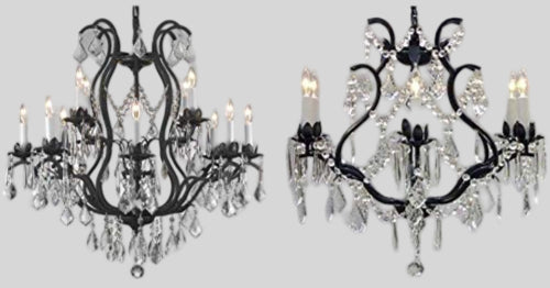 Wrought Iron Crystal Chandelier Lighting Chandeliers