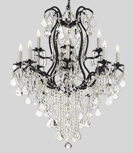 Wrought Iron Empress Crystal (Tm) Chandelier Lighting