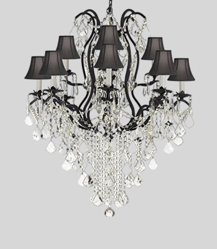 Wrought Iron Empress Crystal (Tm) Chandelier Lighting