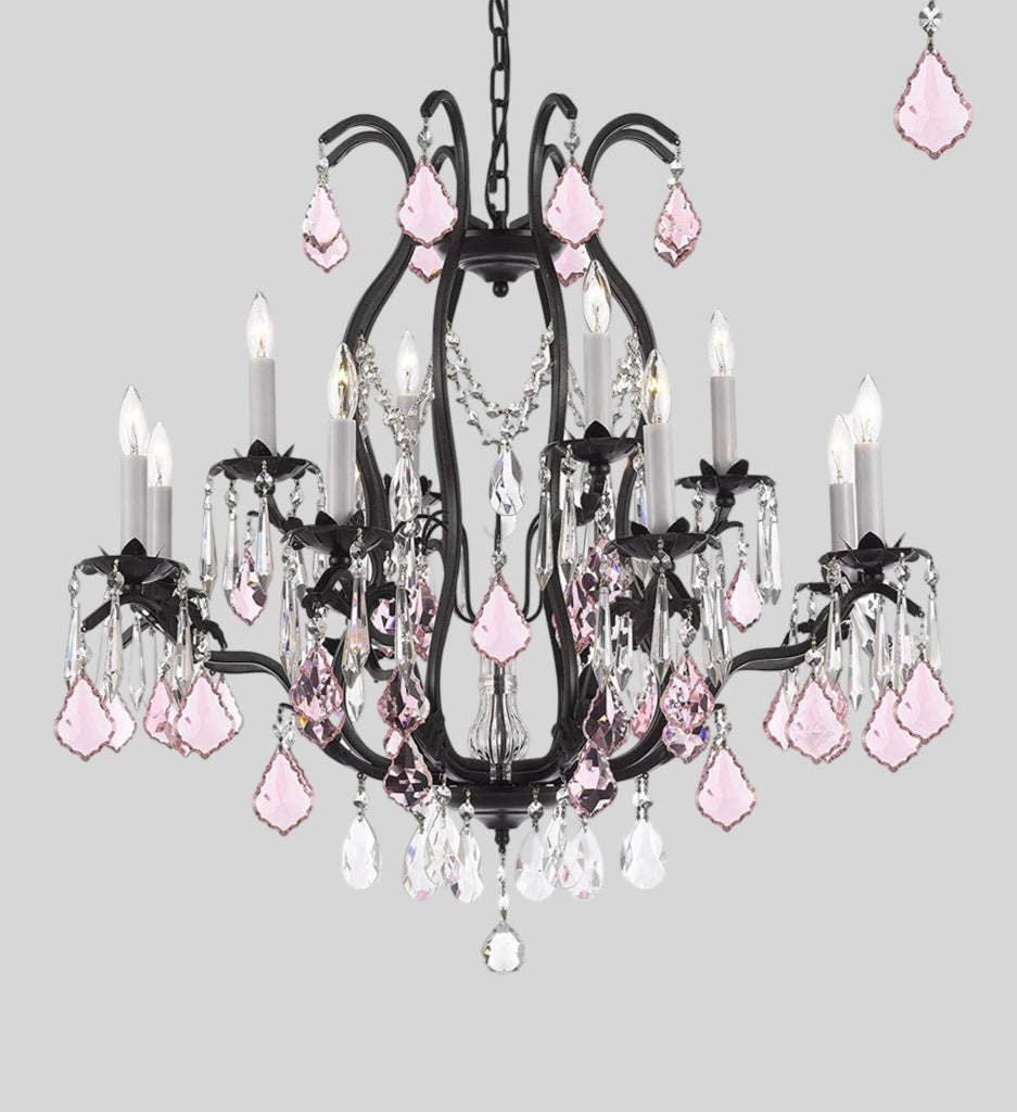 Wrought Iron Crystal Chandelier Lighting Chandeliers