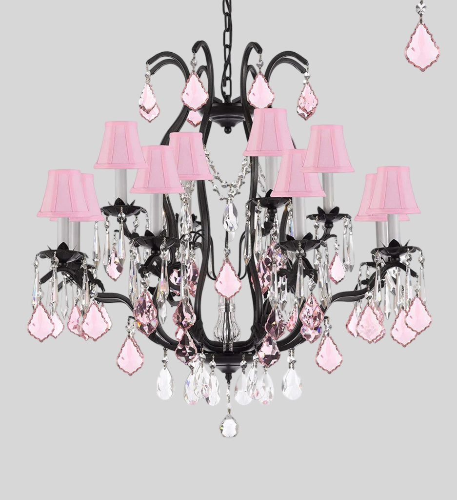 Wrought Iron Crystal Chandelier Lighting Chandeliers