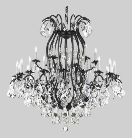 Swarovski Crystal Trimmed Chandelier Wrought Iron Crystal Chandelier Lighting Perfect For An Entryway Or Foyer -