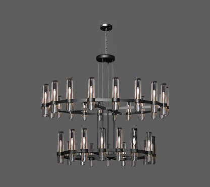 Varella Round Chandelier 60" Vintage Barn Metal Chandelier chandeliers&nbsp;Industrial Loft Rustic Lighting Great for the Living Room, Dining Room,&nbsp;Foyer and Entryway, Family Room, and more!