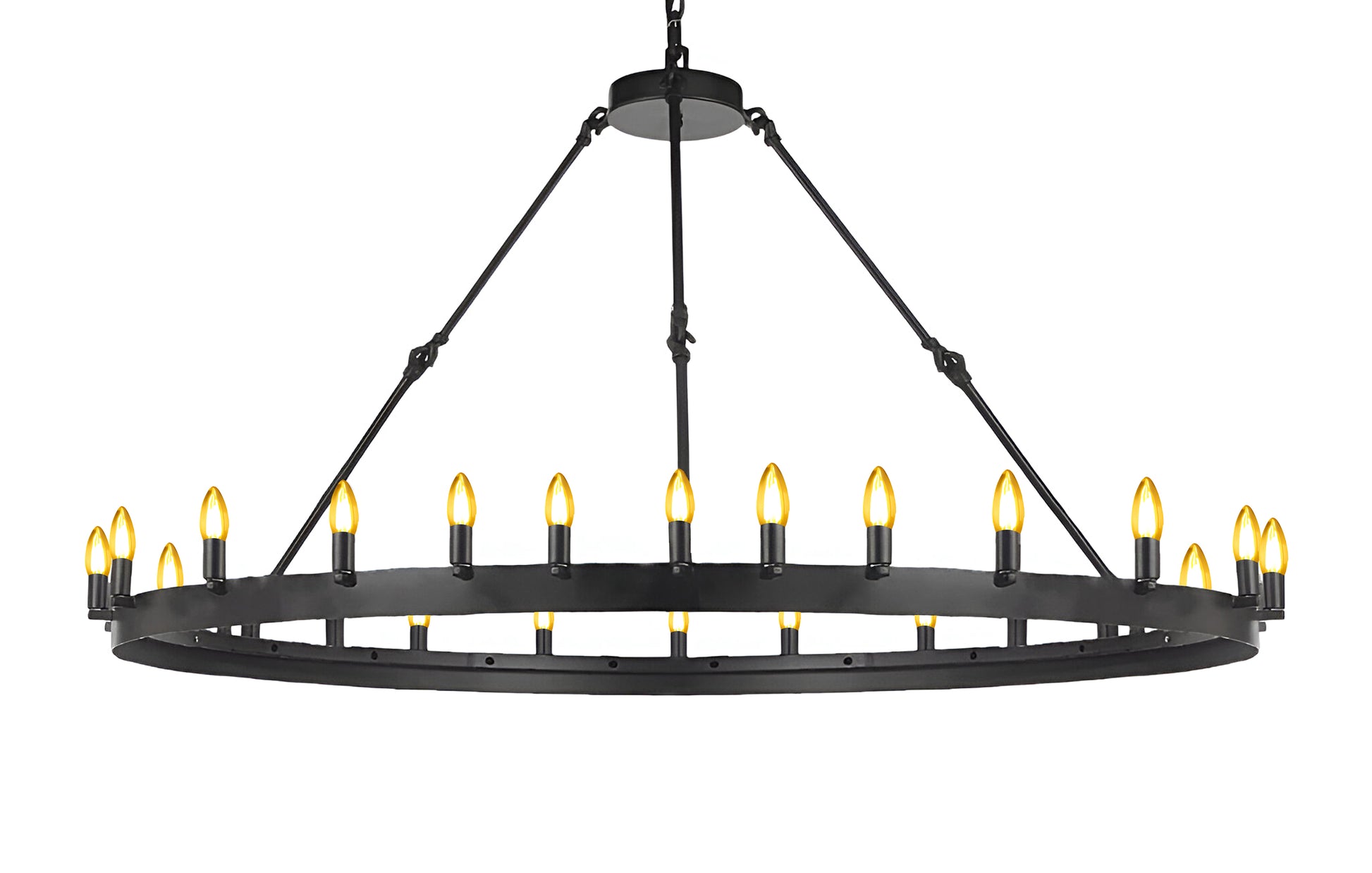 Wrought Iron Vintage Barn Metal Castile One Tier Chandelier Chandeliers Industrial Loft Rustic Lighting&nbsp;