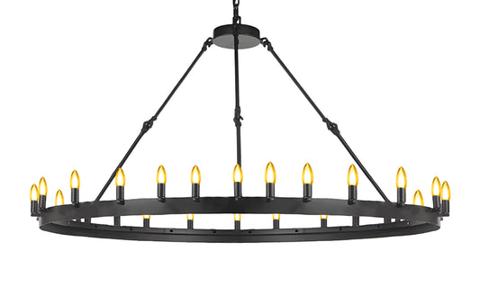 Wrought Iron Vintage Barn Metal Castile One Tier Chandelier Chandeliers Industrial Loft Rustic Lighting&nbsp;