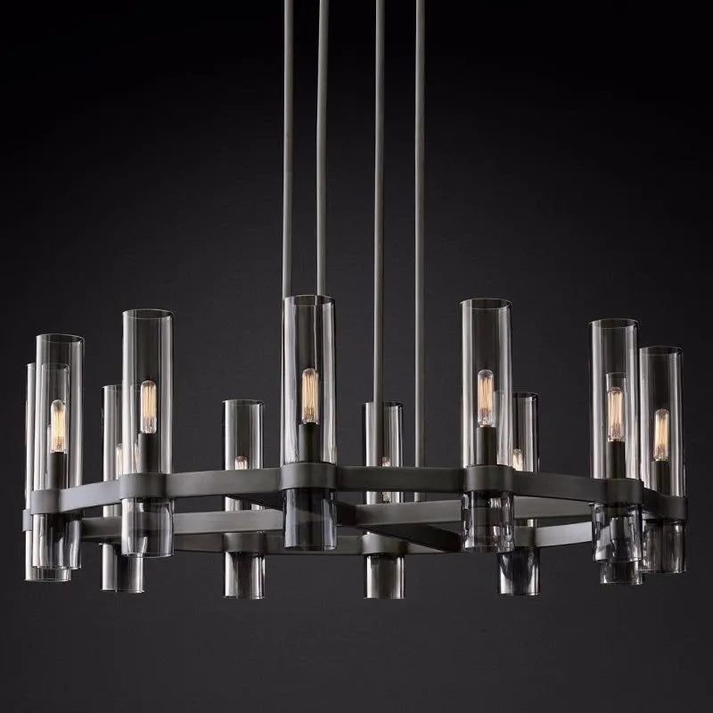 varella round chandelier