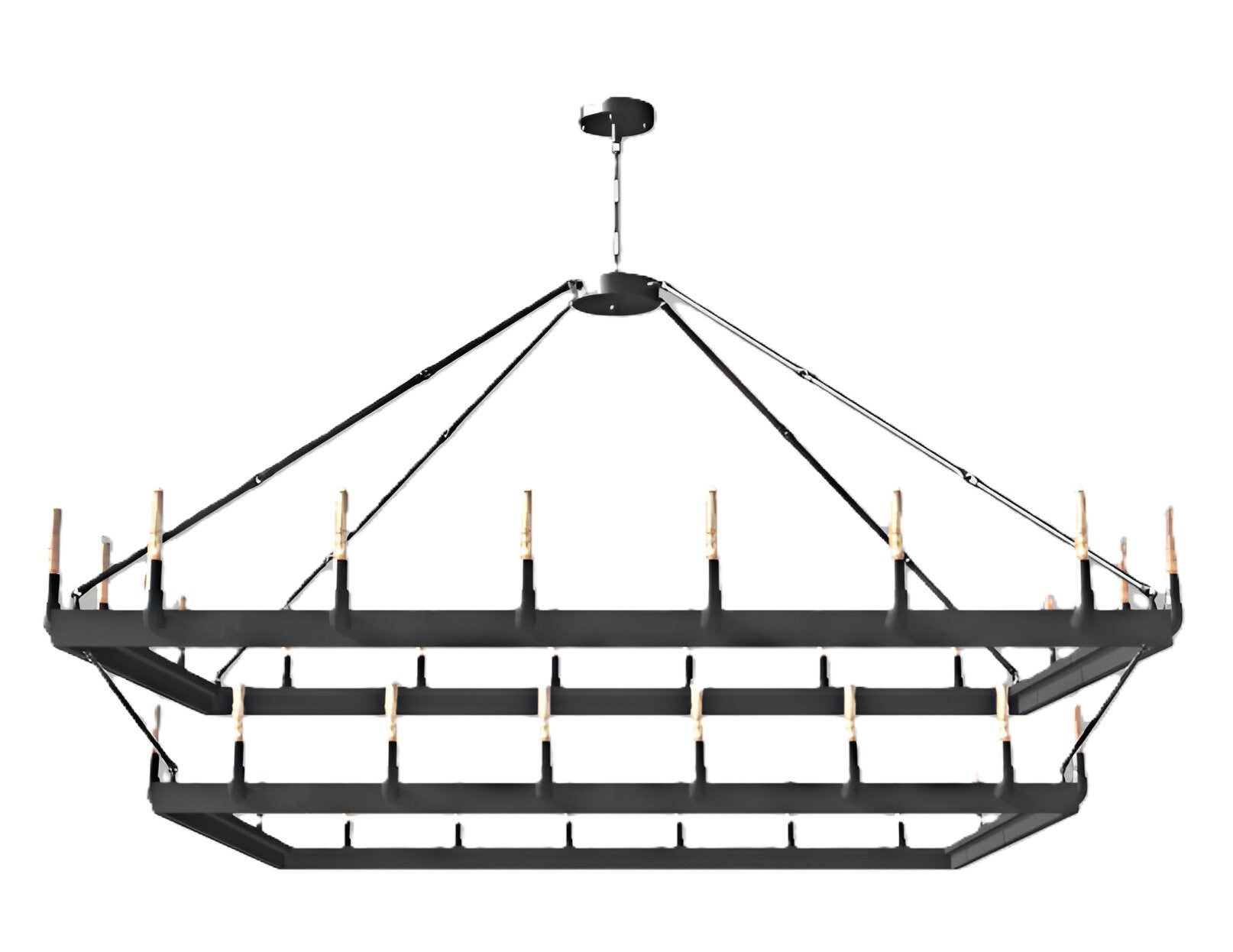 Black vintage barn metal castile chandelier RH Camino ceiling fixture
