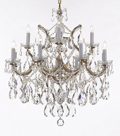 Crystal Chandelier Lighting - Dimensions: H30" x W28