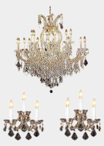 Maria Theresa Crystal Chandelier And 2 Wall Sconces