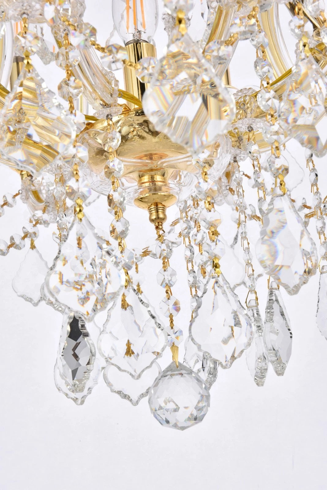 Maria Theresa Chandelier Crystal Lighting Lights Fixture Pendant Ceiling Lamp For Dining Room Entryway Living Room H38" X W37" - 200201603