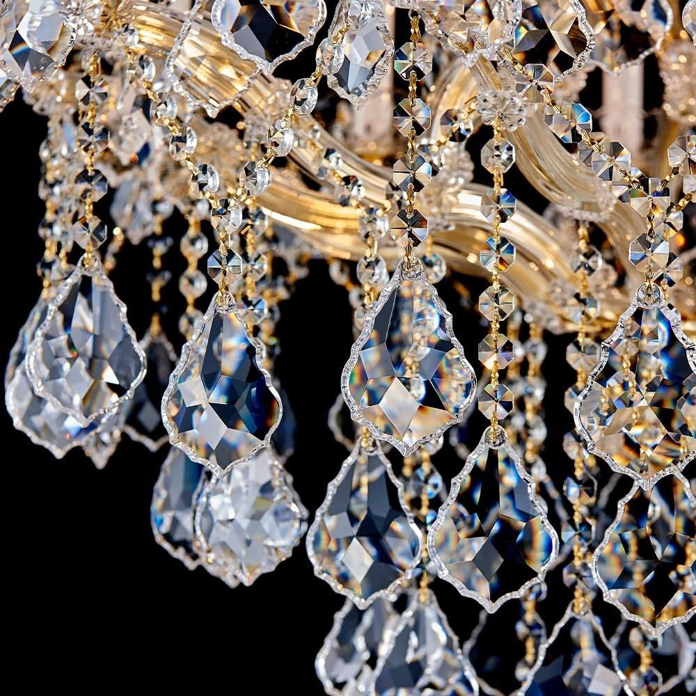 Maria Theresa Chandelier Crystal Lighting Lights Fixture Pendant Ceiling Lamp For Dining Room Entryway Living Room H38" X W37" - 200201603