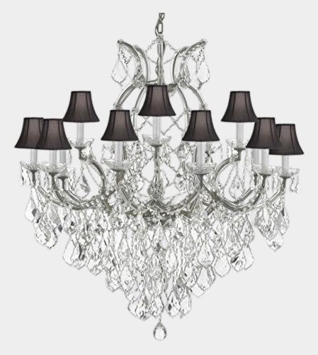 Maria Theresa Empress Crystal (Tm) Chandelier Lighting With Black Shades