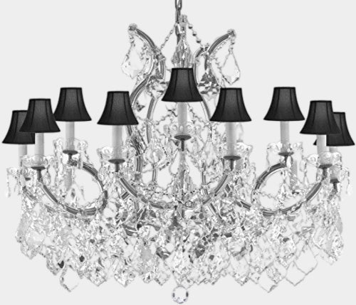 Swarovski Crystal Trimmed Maria Theresa Chandelier Crystal Lighting Chandeliers Lights Fixture Pendant Ceiling Lamp for Dining room, Entryway, Living room With Large, Luxe Crystals!