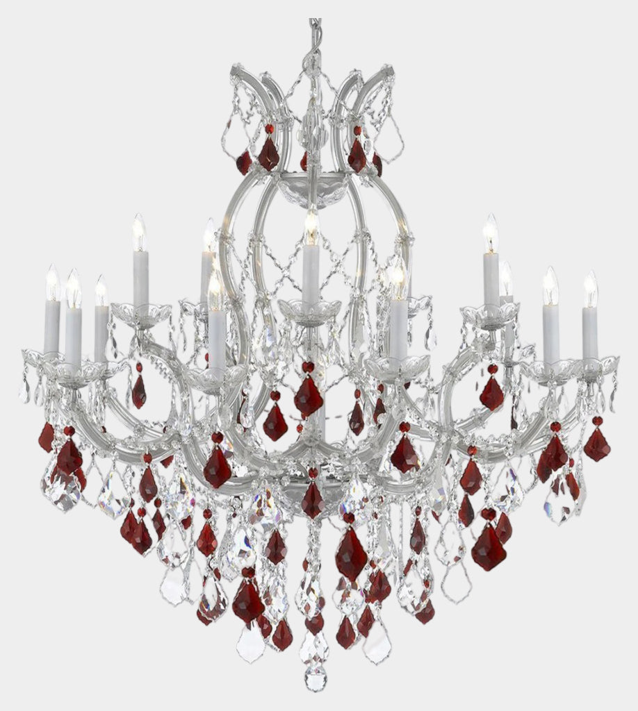 New Maria Theresa Chandelier Crystal Lighting W/ Red Crystal