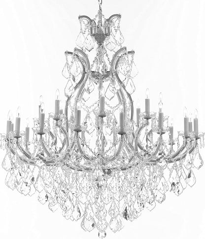 large foyer crystal chandelier