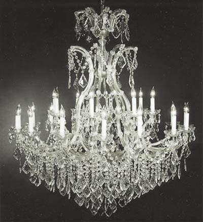 Large foyer crystal chandelier / Entryway Maria Theresa Empress Crystal (TM) Chandelier Lighting H 52" x W 46