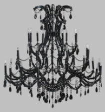 Jet Black Crystal Chandelier Lighting