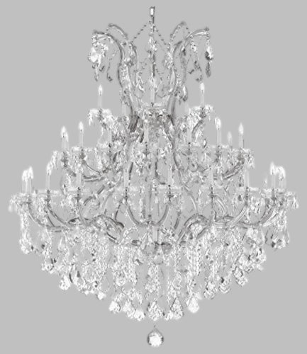 Swarovski Crystal Trimmed Chandelier Large Foyer / Entryway Maria Theresa Crystal Chandelier Lighting